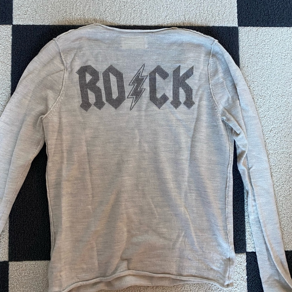 Zadig & Voltaire 100% Wool Beige Sweater